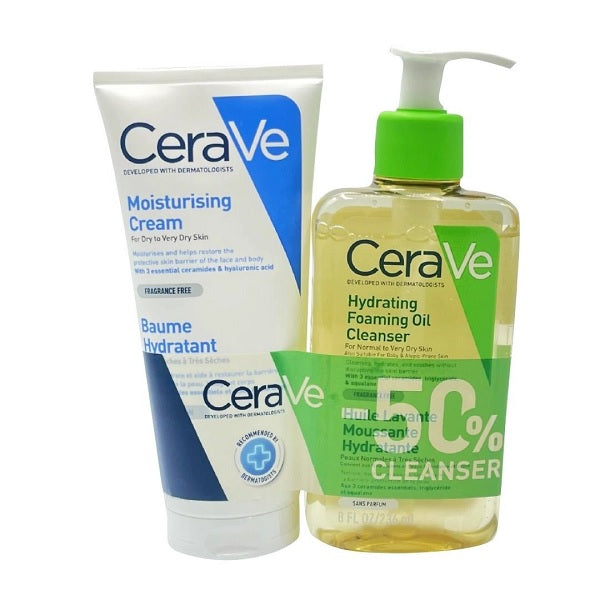 Cerave Set Hydrating Oil Cleanser+ Moisturizing Cream