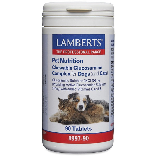 Lamberts Kompleks Glukozamine i Përtypëshëm për Qen (dhe Mace)
