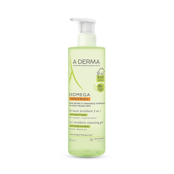 A-Derma EXOMEGA Control Gel Lavant Emollient 2 en 1