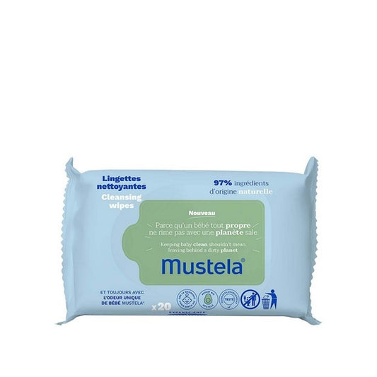 Mustela Cleansing Wipes - 20 copë