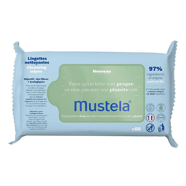 Mustela Cleansing Wipes - 60 copë