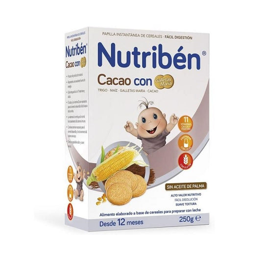 Nutriben Cacao Con Galletas Maria 12m+