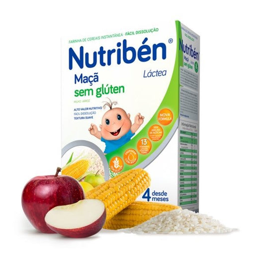 Nutriben Lactea Maça Sem Gluten 4 m+