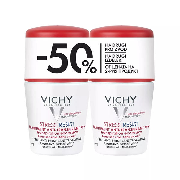 Vichy Deo Dyfishtë Paketë Stres Rezistues Antiperspirant 72H